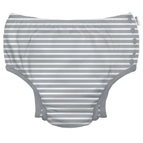 ☀️ Sunshine & Stripes: Worry-Free Splashing with Eco Snap Swim Diapers (UPF 50 , Recycled, Easy Snaps)