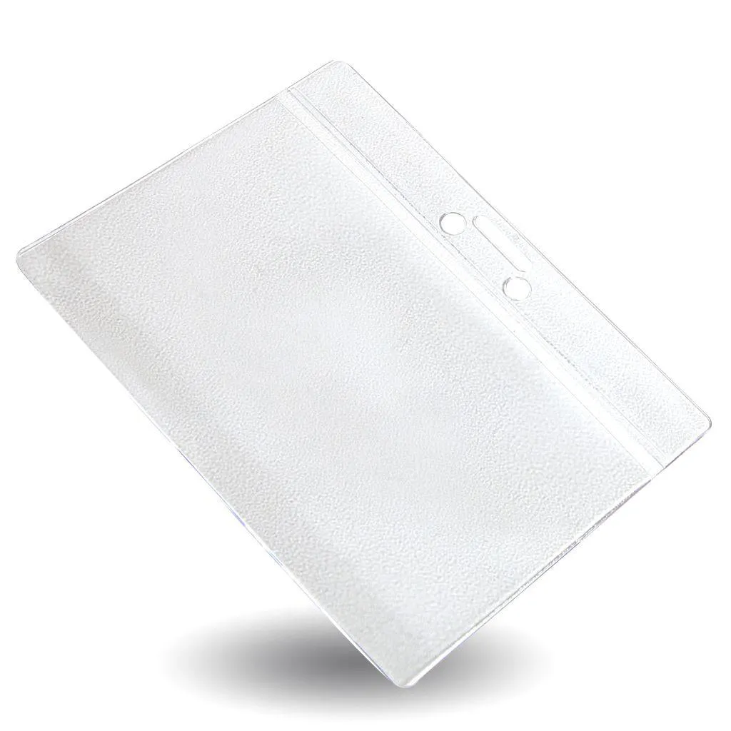 101 x 63mm Clear PVC ID Badge Wallet - Pack of 50