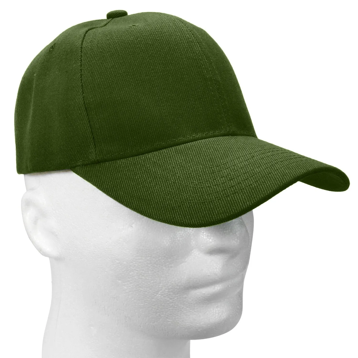 144-Pack Baseball Dad Cap Velcro Strap Adjustable Size - Army Green