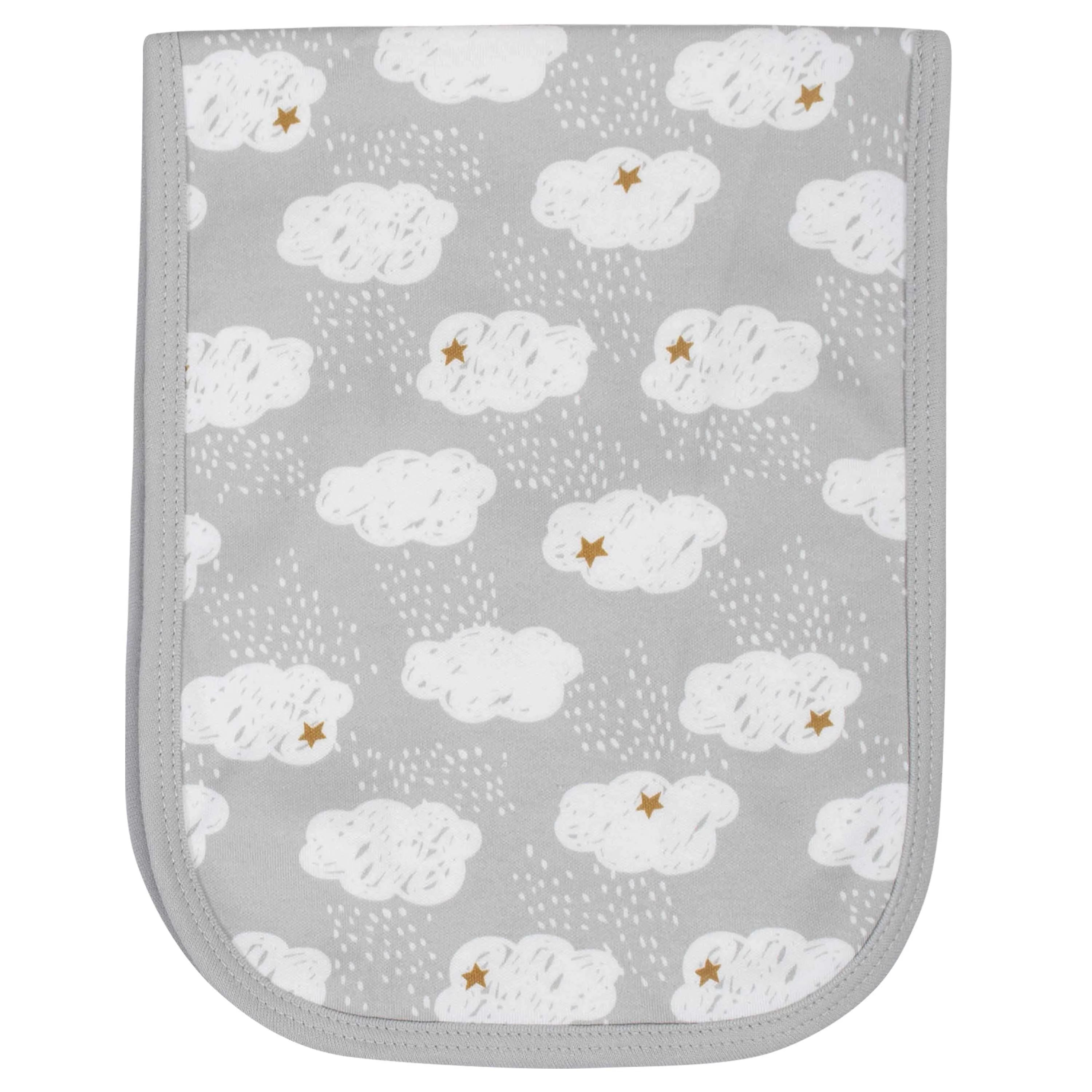 4-Pack Baby Neutral Sheep Interlock/Terry Burp Cloths