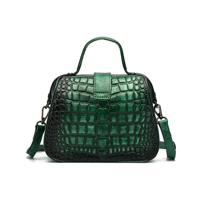 Alligator Pattern Leather Female Doctors Bags Purse Crossbody Handbags for Women