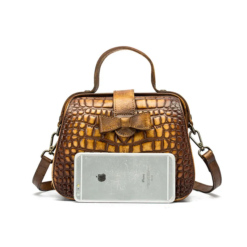 Alligator Pattern Leather Female Doctors Bags Purse Crossbody Handbags for Women