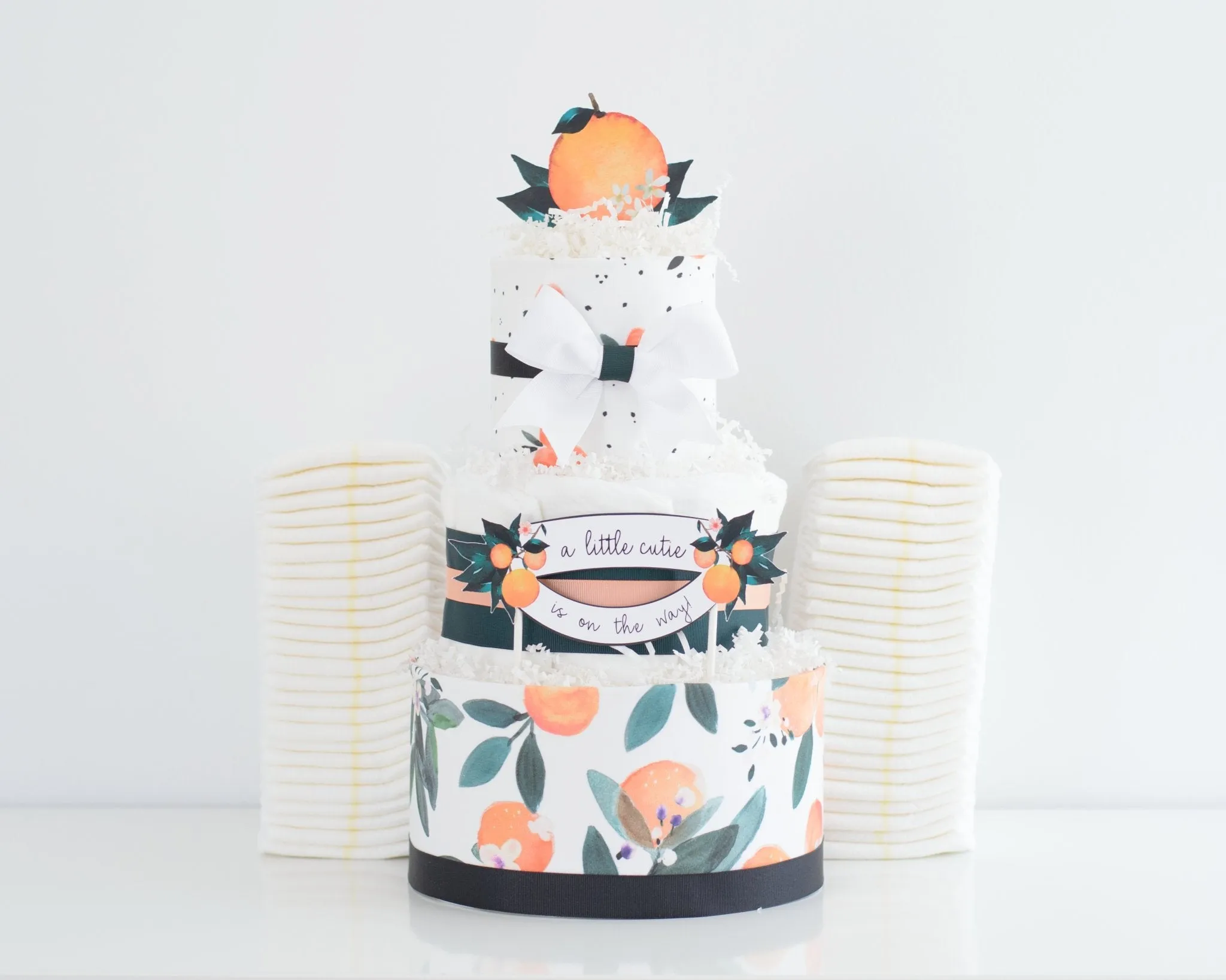 Baby Blossom Company Little Clementine Diaper Cake