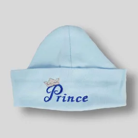 Baby Boy Blue Cotton Hat / Cap -  Prince