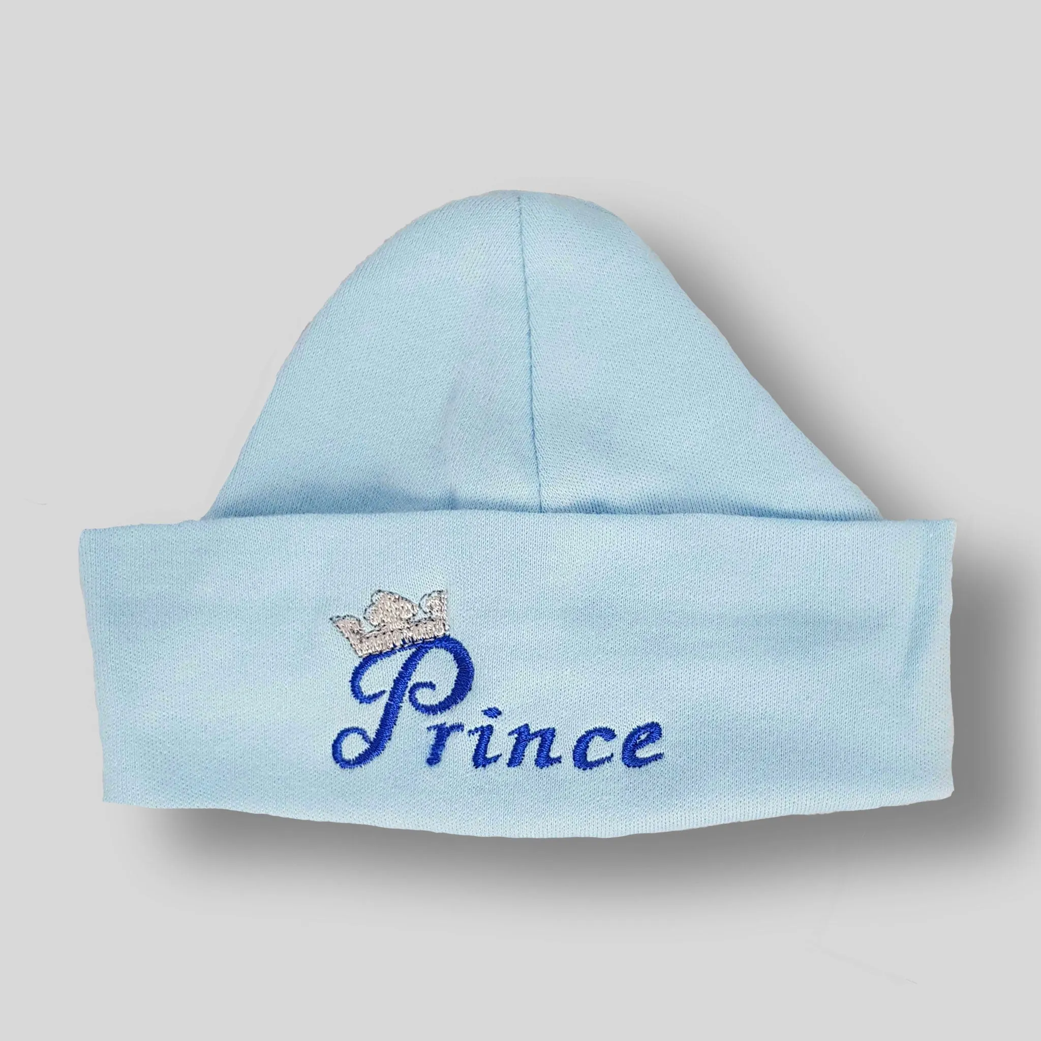 Baby Boy Blue Cotton Hat / Cap -  Prince