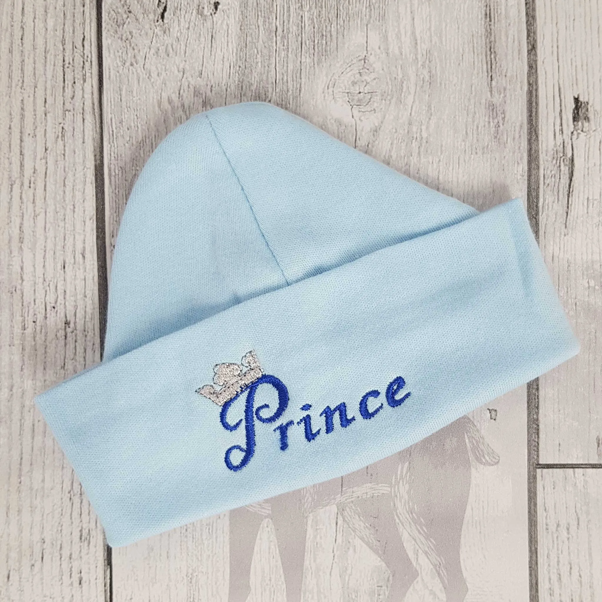 Baby Boy Blue Cotton Hat / Cap -  Prince