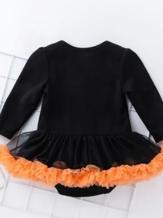 Baby Halloween Pumpkin Tutu Onesie