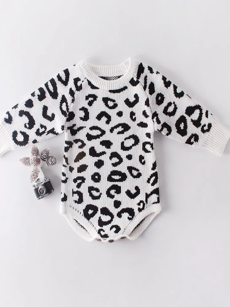 Baby Little Leopard Lady Knitted Onesie