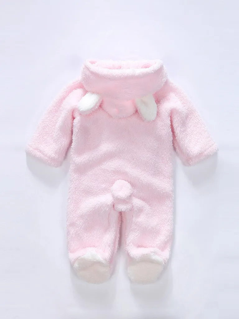 Baby Little Teddy Bear Fleece Onesie with Footies