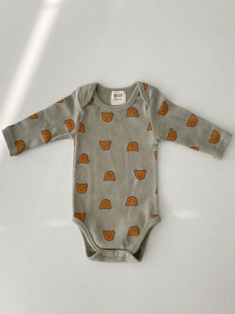 Baby Mini Bear Long Sleeve Romper Onesie