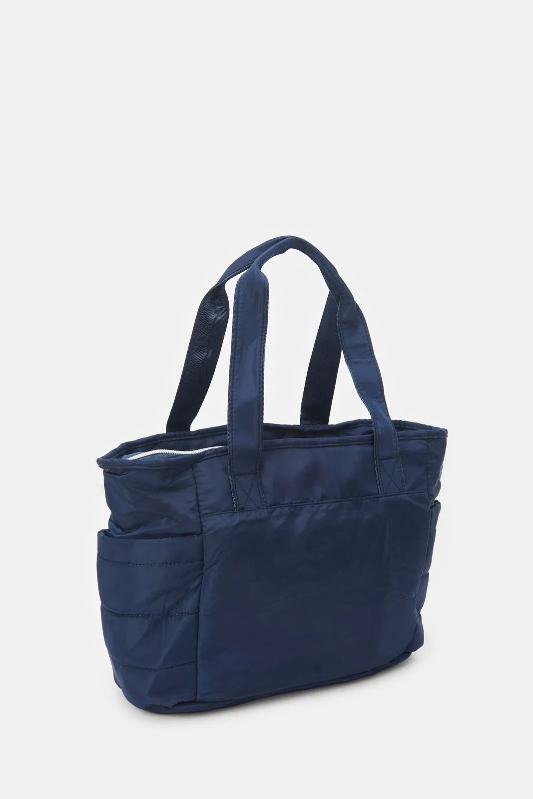 Blue Diaper Bag With Multiple Pockets