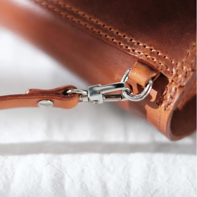 Boho Women's Brown Leather Crossbody Saddle Bag Satchel Bag For Women
