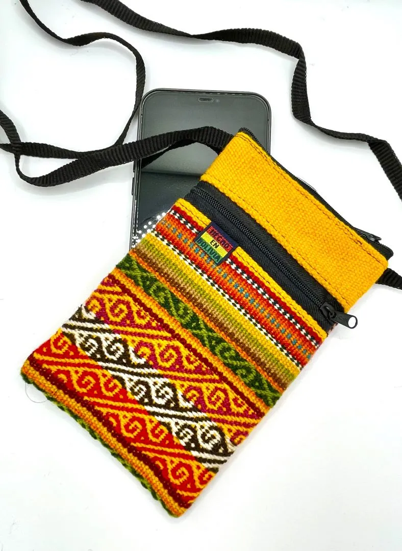 Bolivian Cellphone Crossbody Bag/Case - Mustard