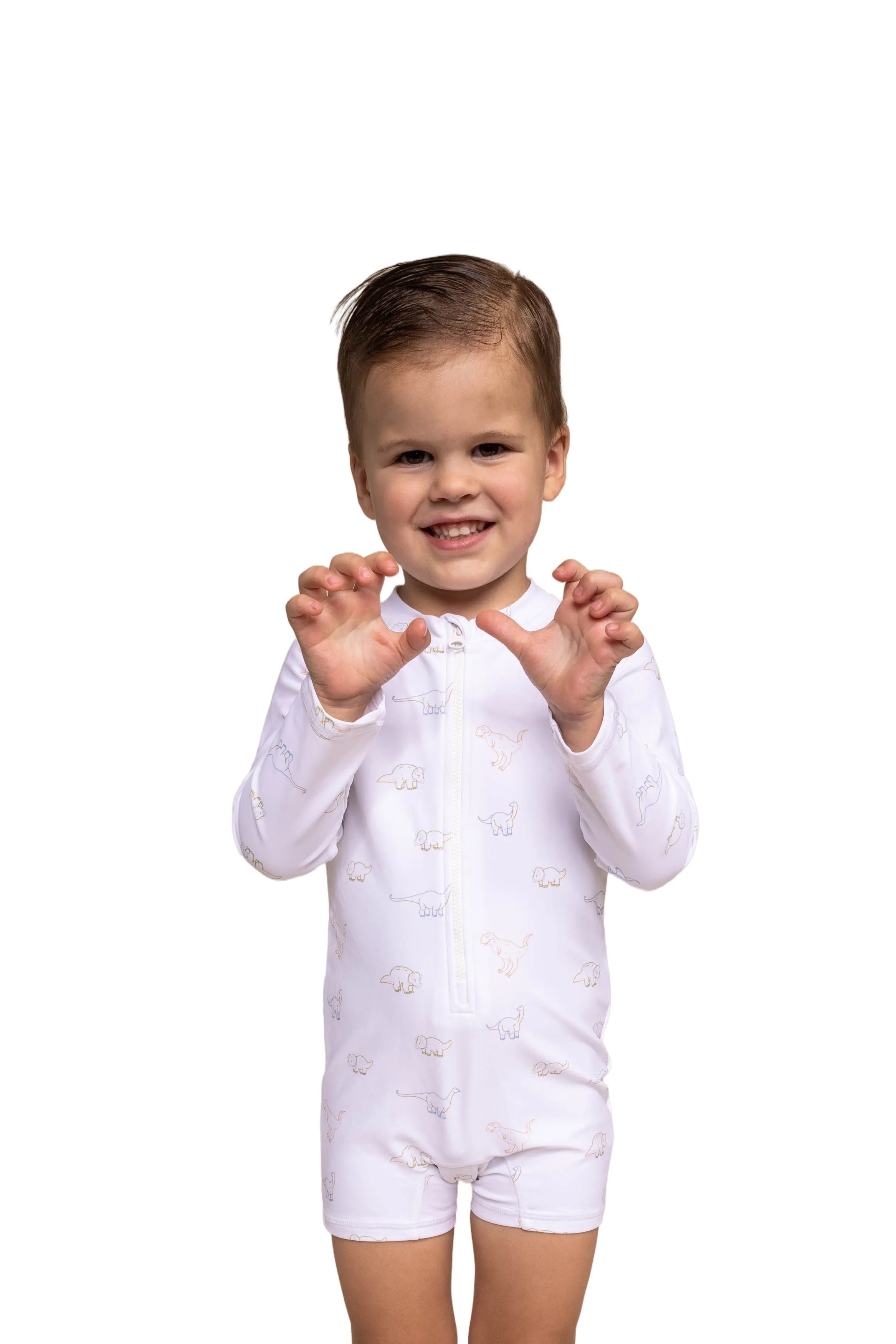 Boy's Zip Up Rashguard | Dinos