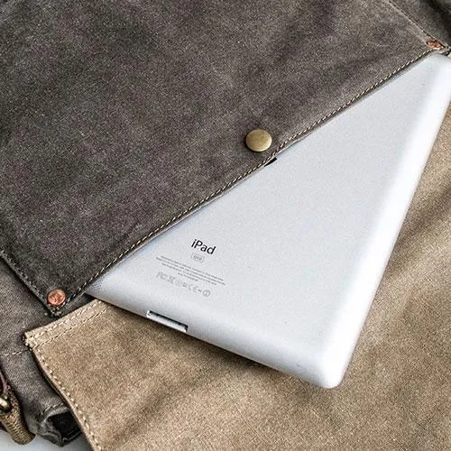 Canvas Mens Cool Small Messenger Bag iPad Bag Chest Bag Bike Bag Cycling Bag for men