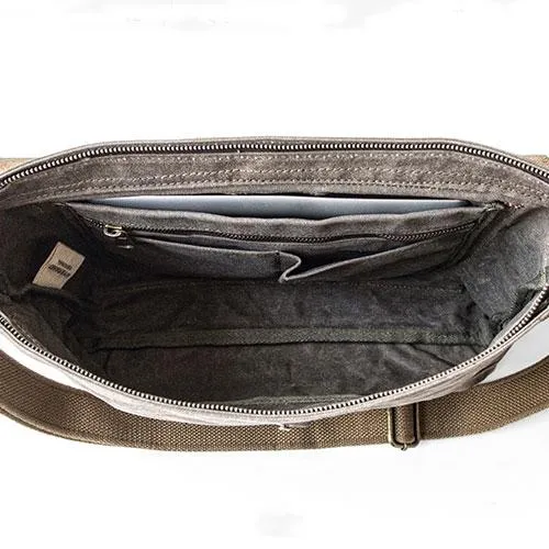 Canvas Mens Cool Small Messenger Bag iPad Bag Chest Bag Bike Bag Cycling Bag for men