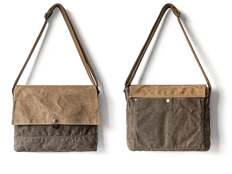 Canvas Mens Cool Small Messenger Bag iPad Bag Chest Bag Bike Bag Cycling Bag for men