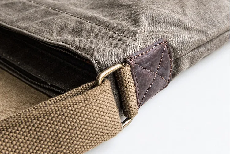 Canvas Mens Cool Small Messenger Bag iPad Bag Chest Bag Bike Bag Cycling Bag for men