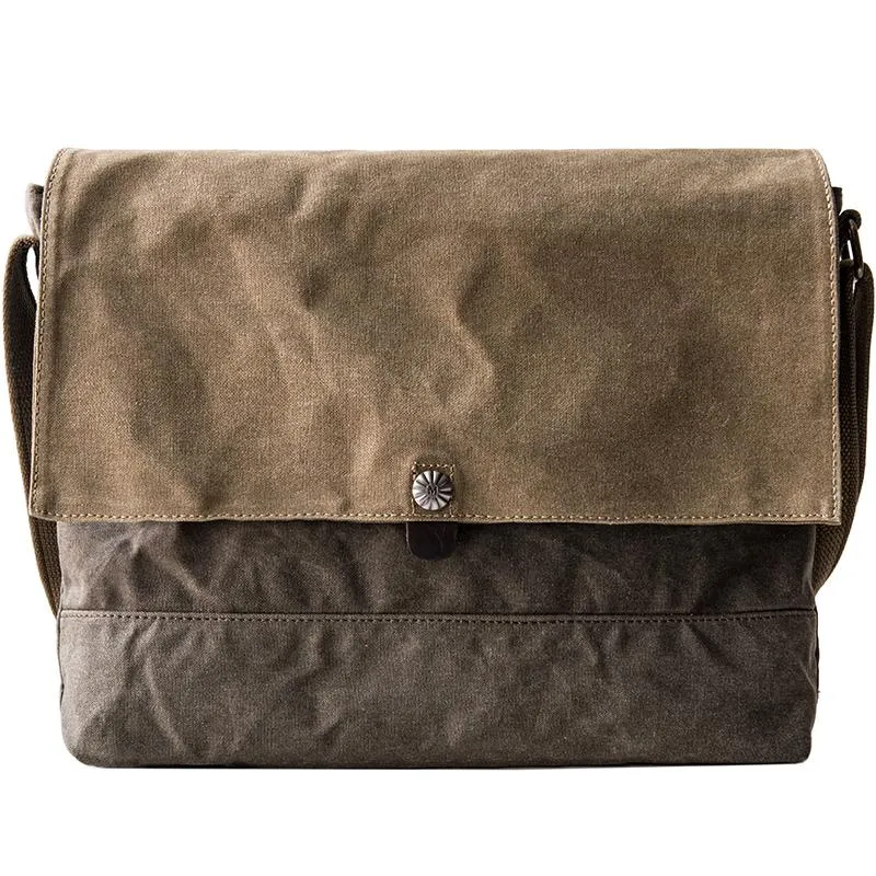 Canvas Mens Cool Small Messenger Bag iPad Bag Chest Bag Bike Bag Cycling Bag for men