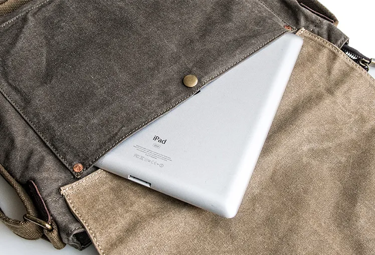 Canvas Mens Cool Small Messenger Bag iPad Bag Chest Bag Bike Bag Cycling Bag for men