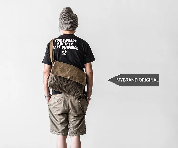 Canvas Mens Cool Small Messenger Bag iPad Bag Chest Bag Bike Bag Cycling Bag for men