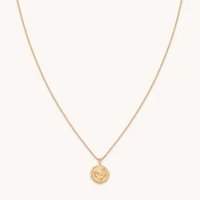 Capricorn Zodiac Pendant Necklace in Gold