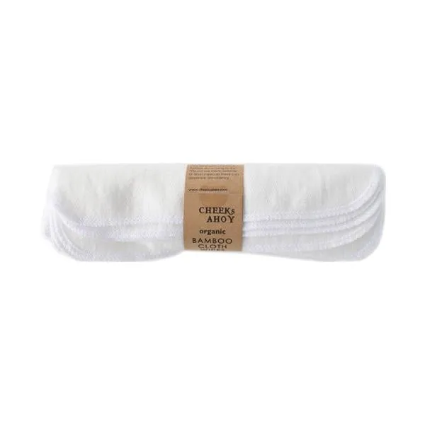 Cheeks Ahoy - Bamboo Cloth Wipes Natural 6 Piece