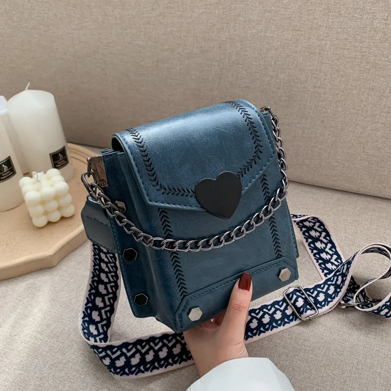 Chic Metal Studded Crossbody Bag