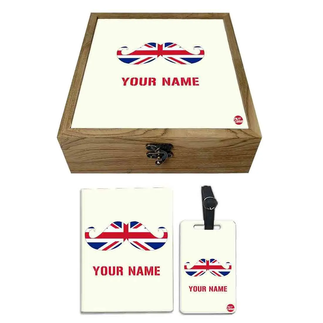 Customized Travel Organizer - Hipster Mustache
