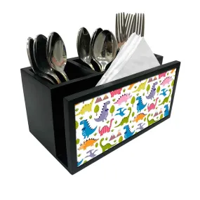 Cutlery Tissue Holder Napkin Stand -  Cute Dinosaur