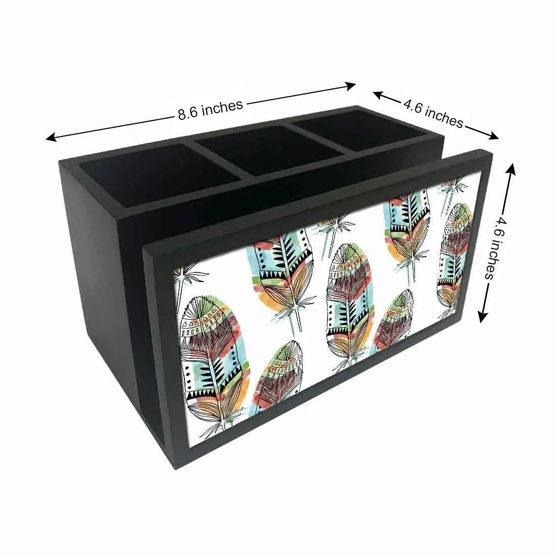 Cutlery Tissue Holder Napkin Stand -  White Feathers