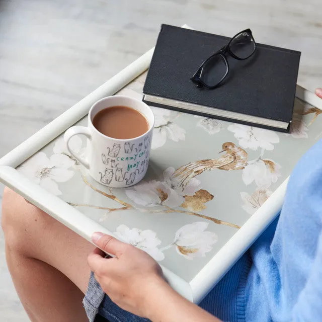 Duck Egg Floral Laptray