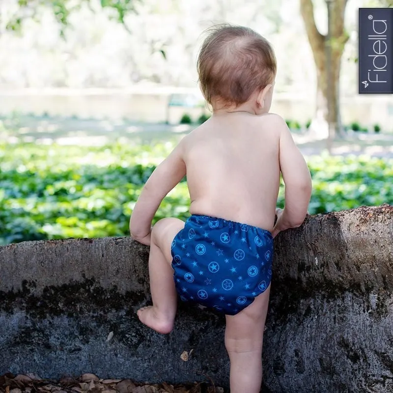 Fidella - All In One Cloth Nappy - Outer Space blue