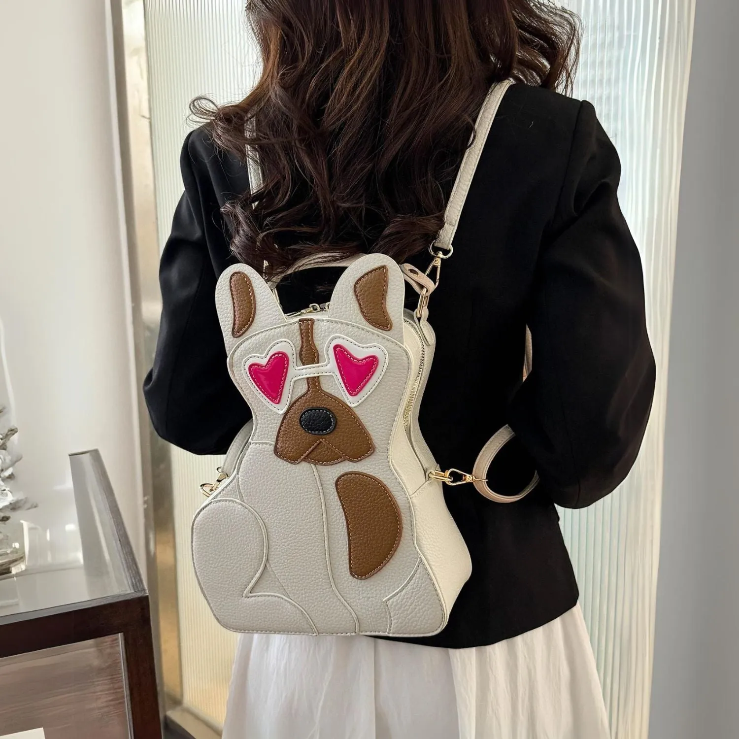 French Bulldog-shaped Crossbody Bag for Women