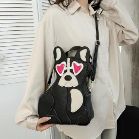 French Bulldog-shaped Crossbody Bag for Women