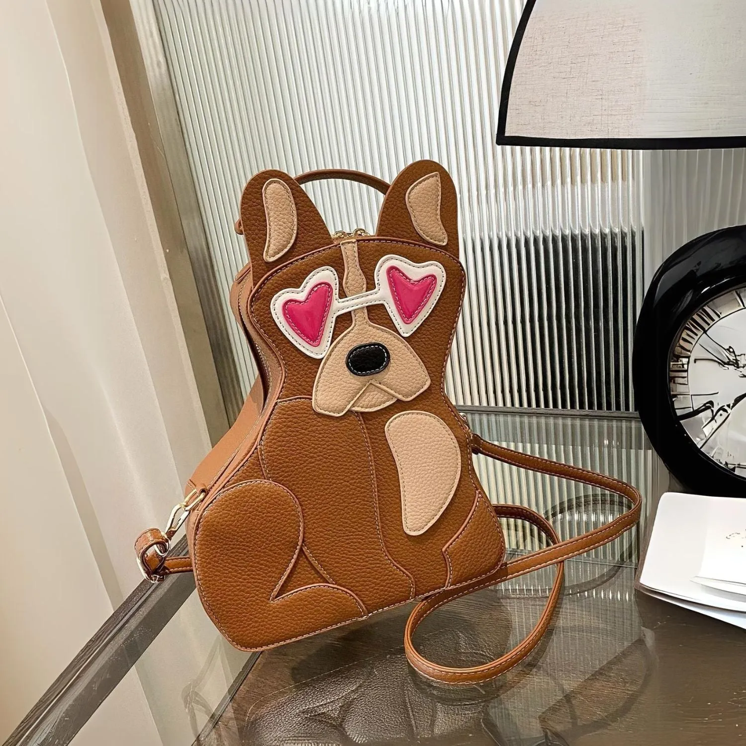 French Bulldog-shaped Crossbody Bag for Women