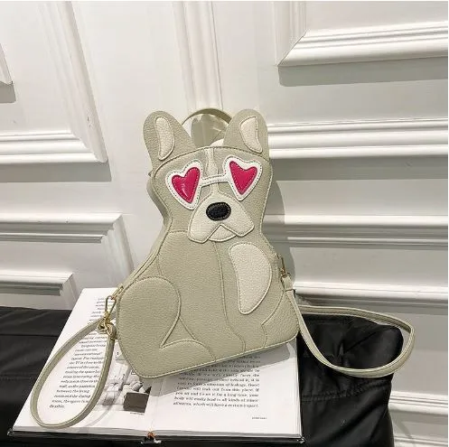 French Bulldog-shaped Crossbody Bag for Women