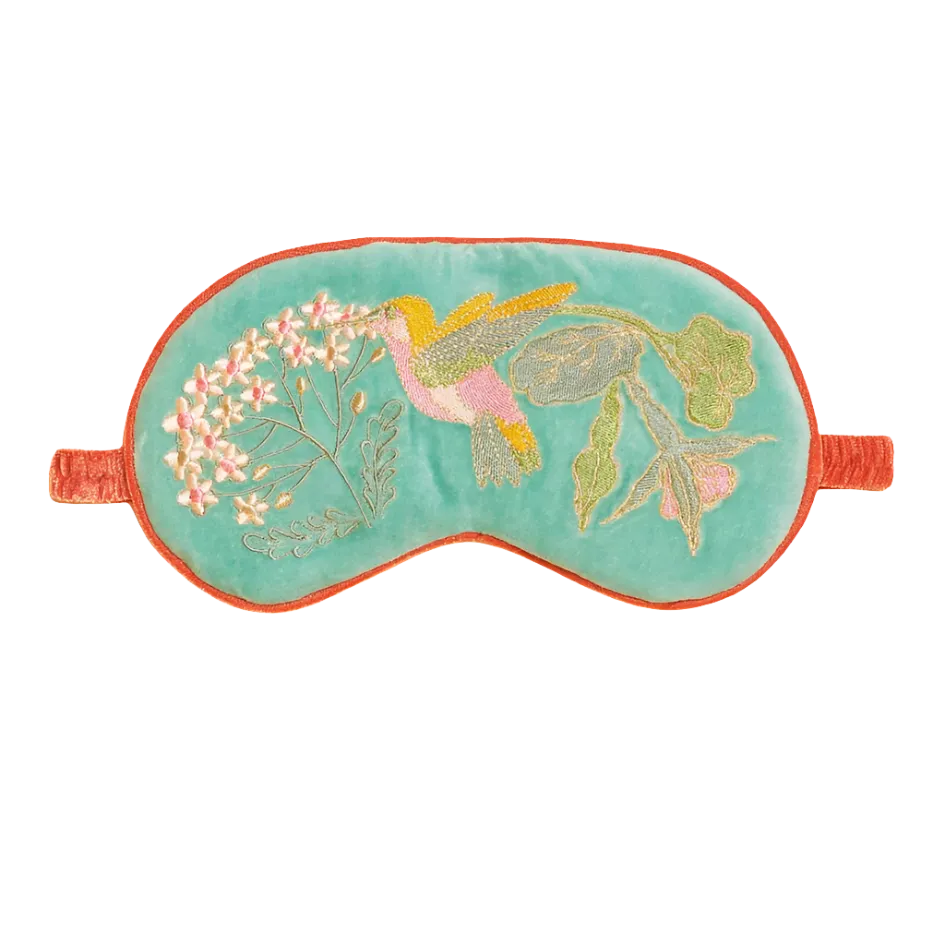 Hummingbird Velvet Eye Mask
