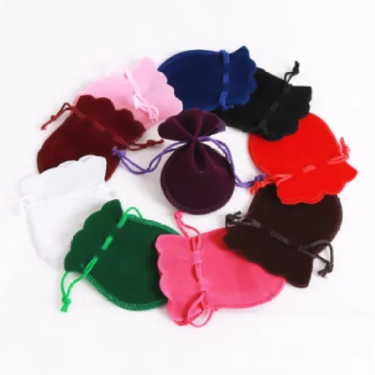 Jewelry Pouch - Velvet Drawstring Pouch - Drawstring Bag - Jewelry Bag With Logo - Jewellery Flannel Pouch Packaging Bulk - Gift Bag