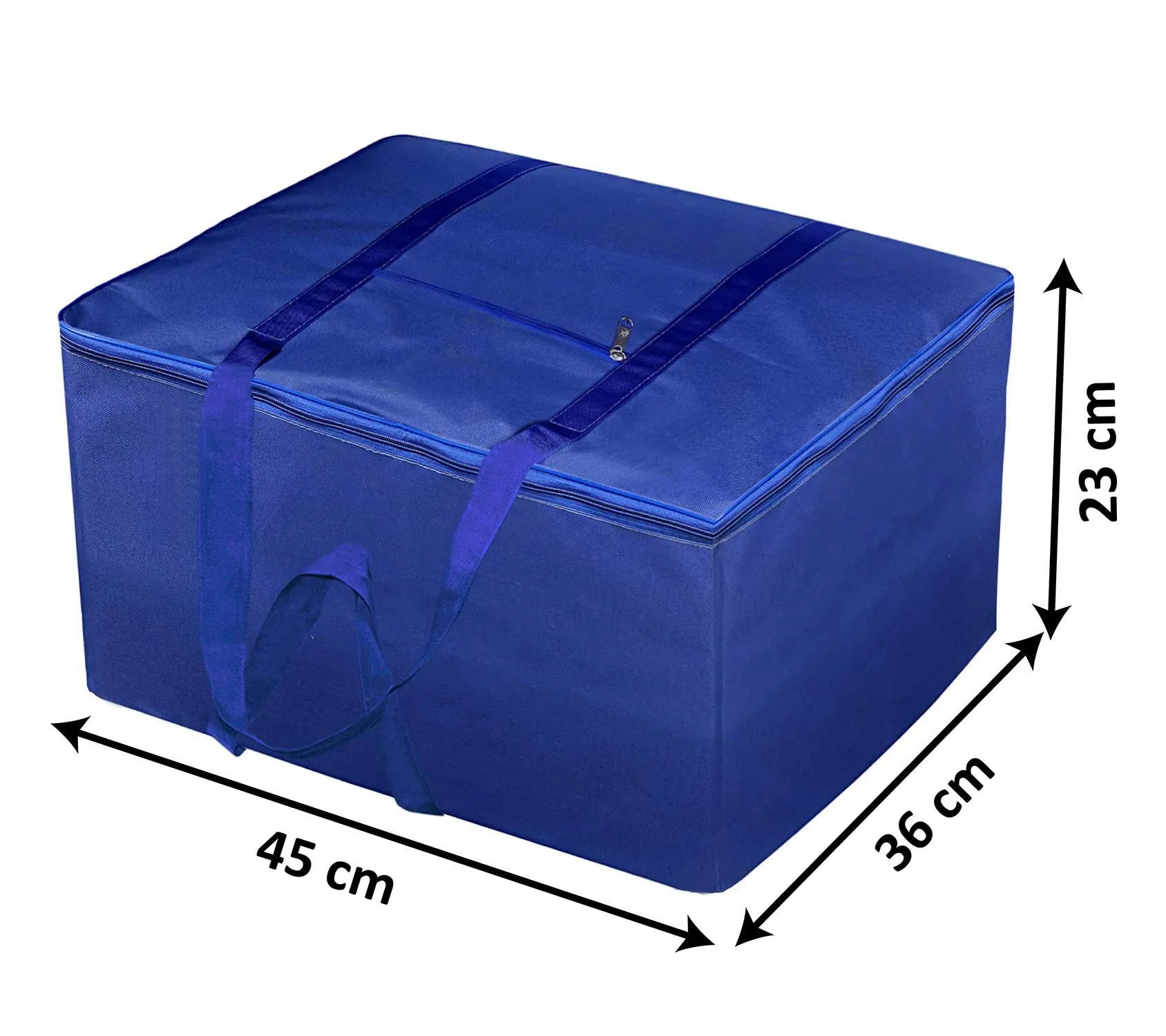 Kuber Industries Moisture Proof Wardrobe Organizer Storage Bag For Clothes With Zipper Closure and Handle (Blue)-HS43KUBMART26637, L