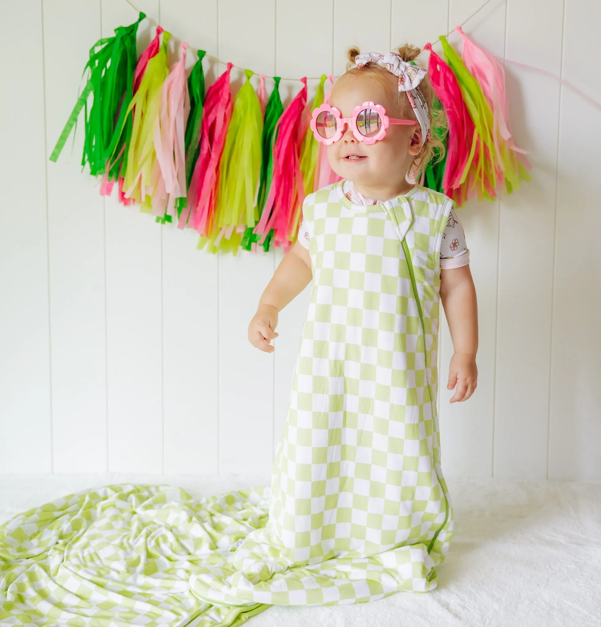 Lime Green Checks Dream Sleep Sack