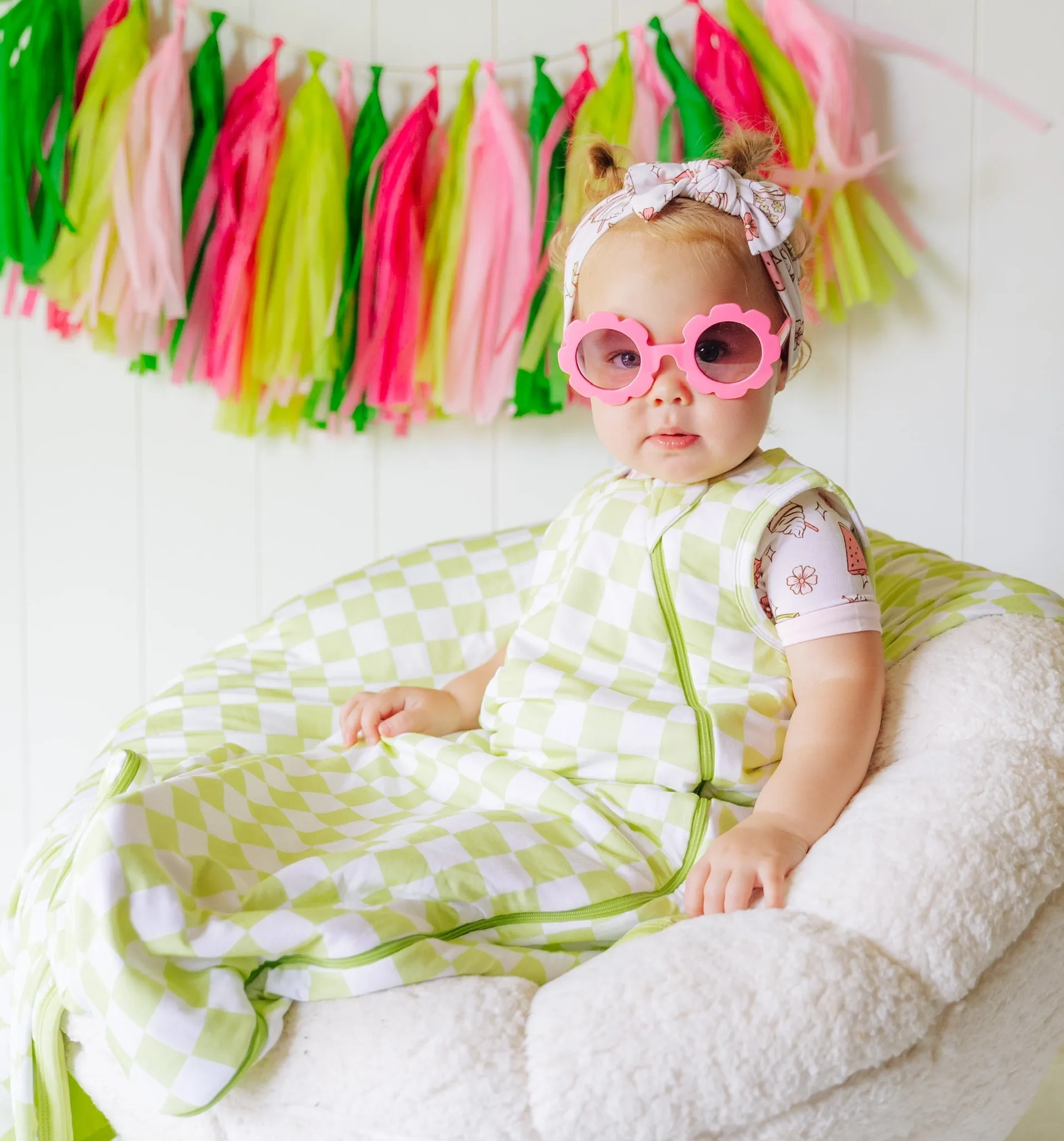 Lime Green Checks Dream Sleep Sack