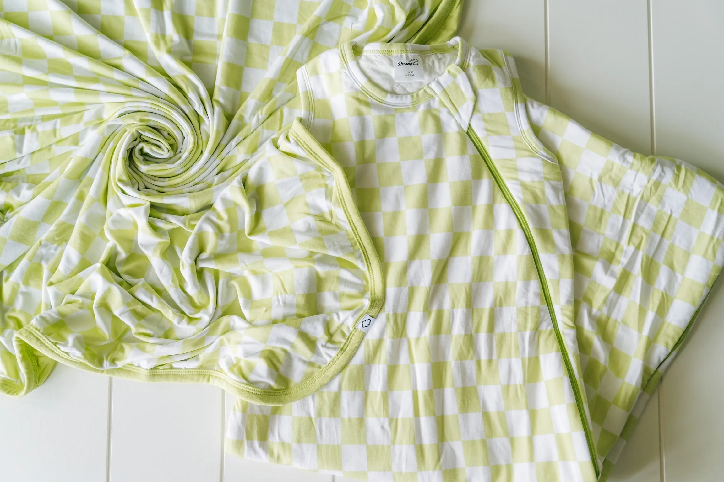 Lime Green Checks Dream Sleep Sack