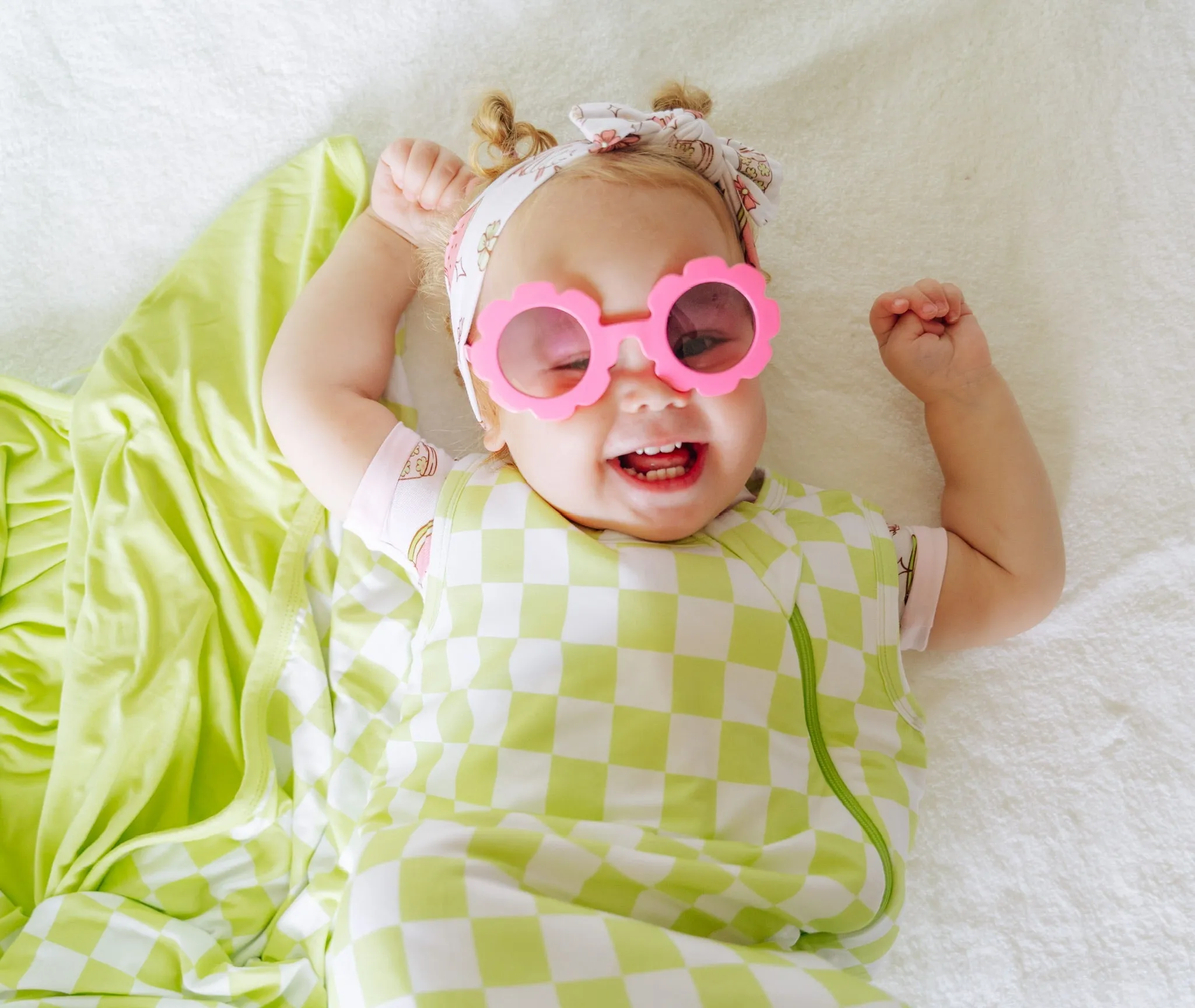 Lime Green Checks Dream Sleep Sack