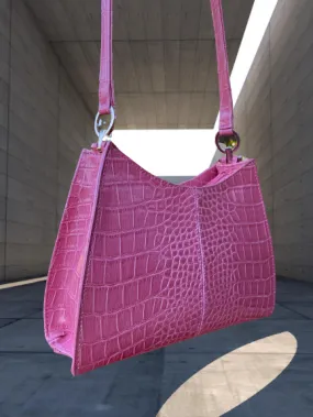 Liz Claiborne Pink Faux Croc Handbag