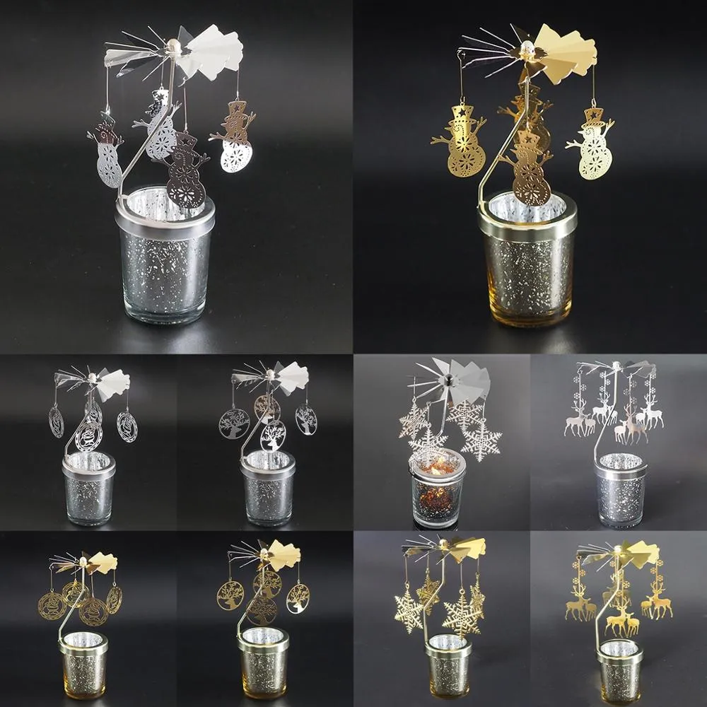 Merry Christmas Rotary Candle Holder