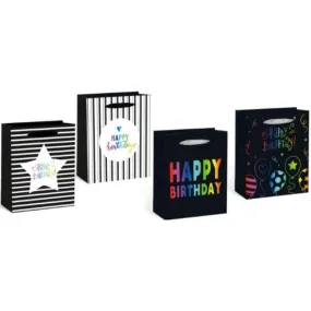 Multi-Colour Birthday Design Large Gift Bag - 26cm x 32cm x 12.5cm