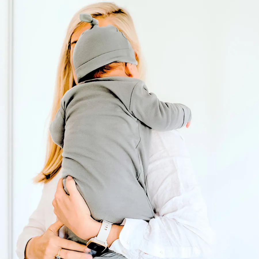 Organic Cotton Zipsuit with Footies & Mittens | Ocean Green