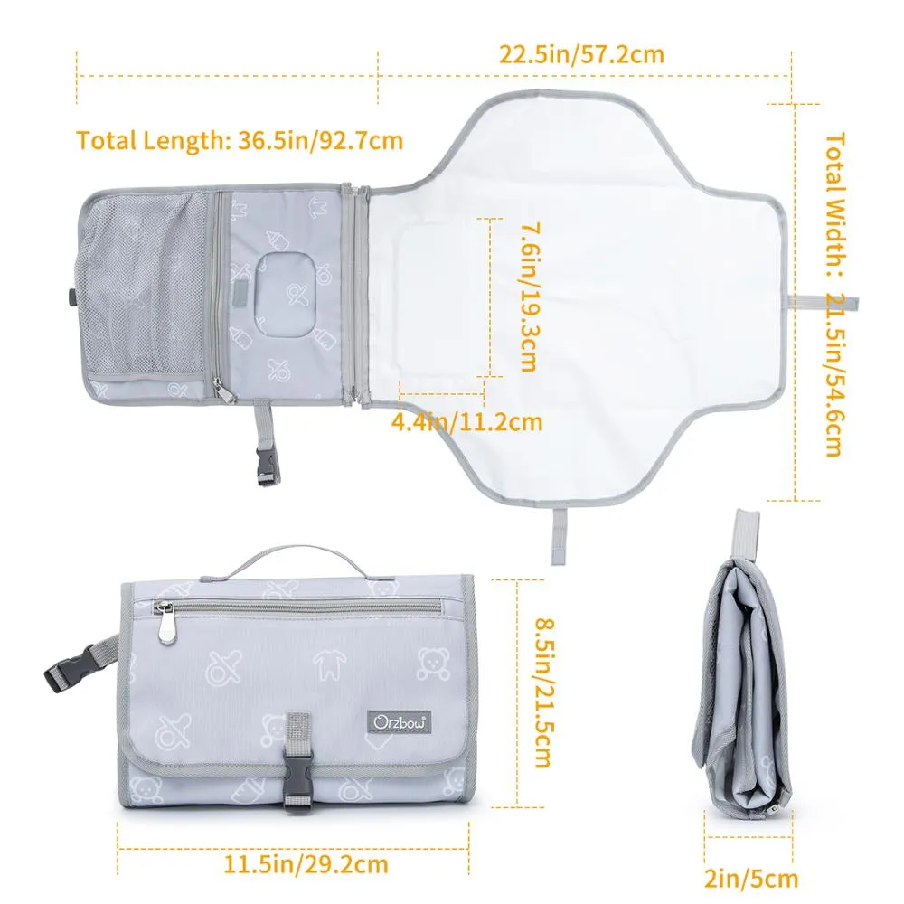 Outdoor Baby Changing Mat Portable Infant Diaper Changing Pad Newborn Multifunction Changing Cover Waterproof Diaper Storage Bag