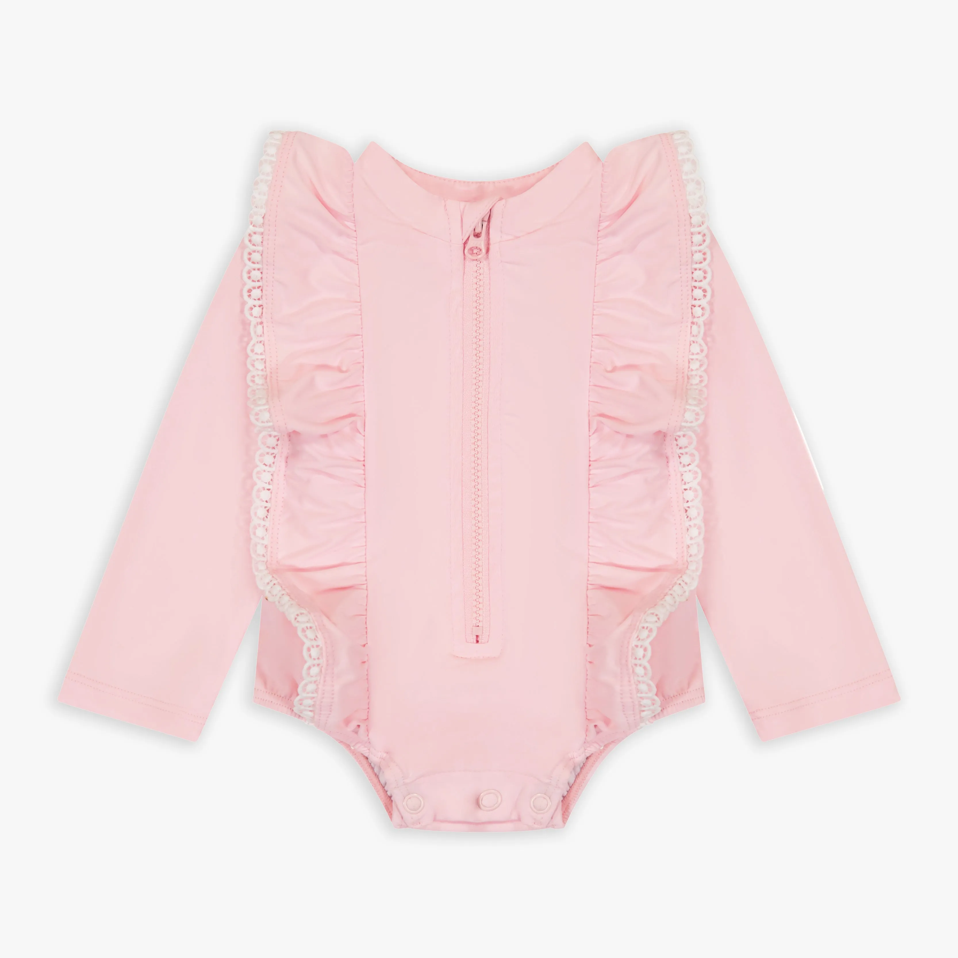 Pink Long Sleeve Swimsuit